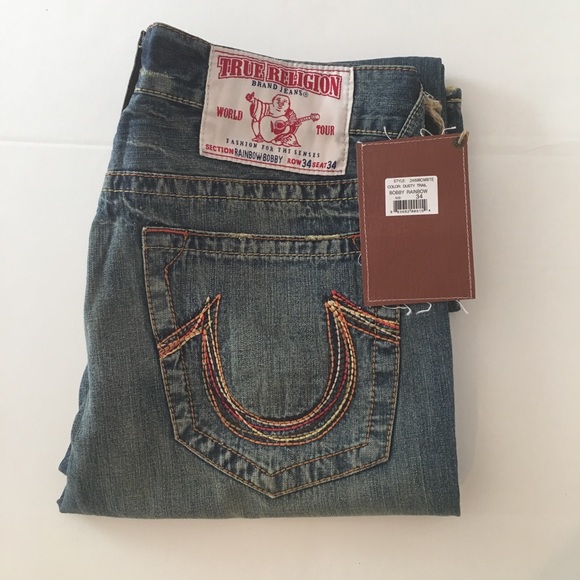 True Religion Other - True Religion Bobby Rainbow Dusty Trail Jeans, 34